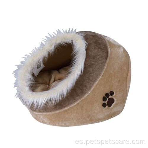Nueva cama de nido de cuevas de mascotas de felpa personalizada